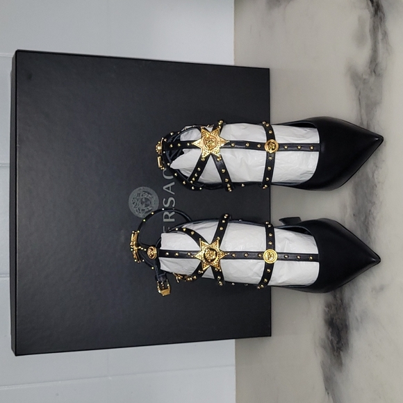 NWT Versace Medusa Western Cage Pumps - Picture 7 of 12